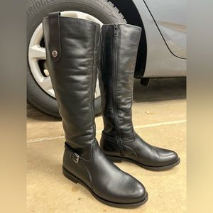 La Canadienne Knee High Riding Leather Boots Black Waterproof